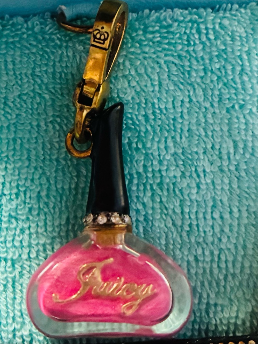 Juicy Couture Pink and Black Perfume Bottle Charm